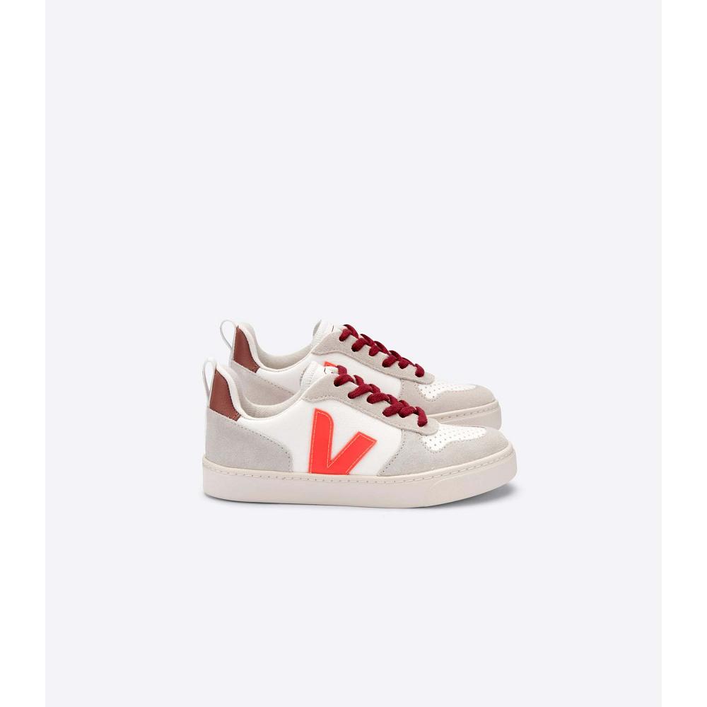 Veja V-10 BONTON Kids\' Sneakers White/Orange | CA 838UZG